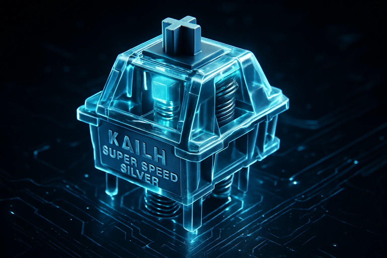 Kailh Super Speed Silver linear switch designed for ultra-fast actuation in competitive gaming setups.